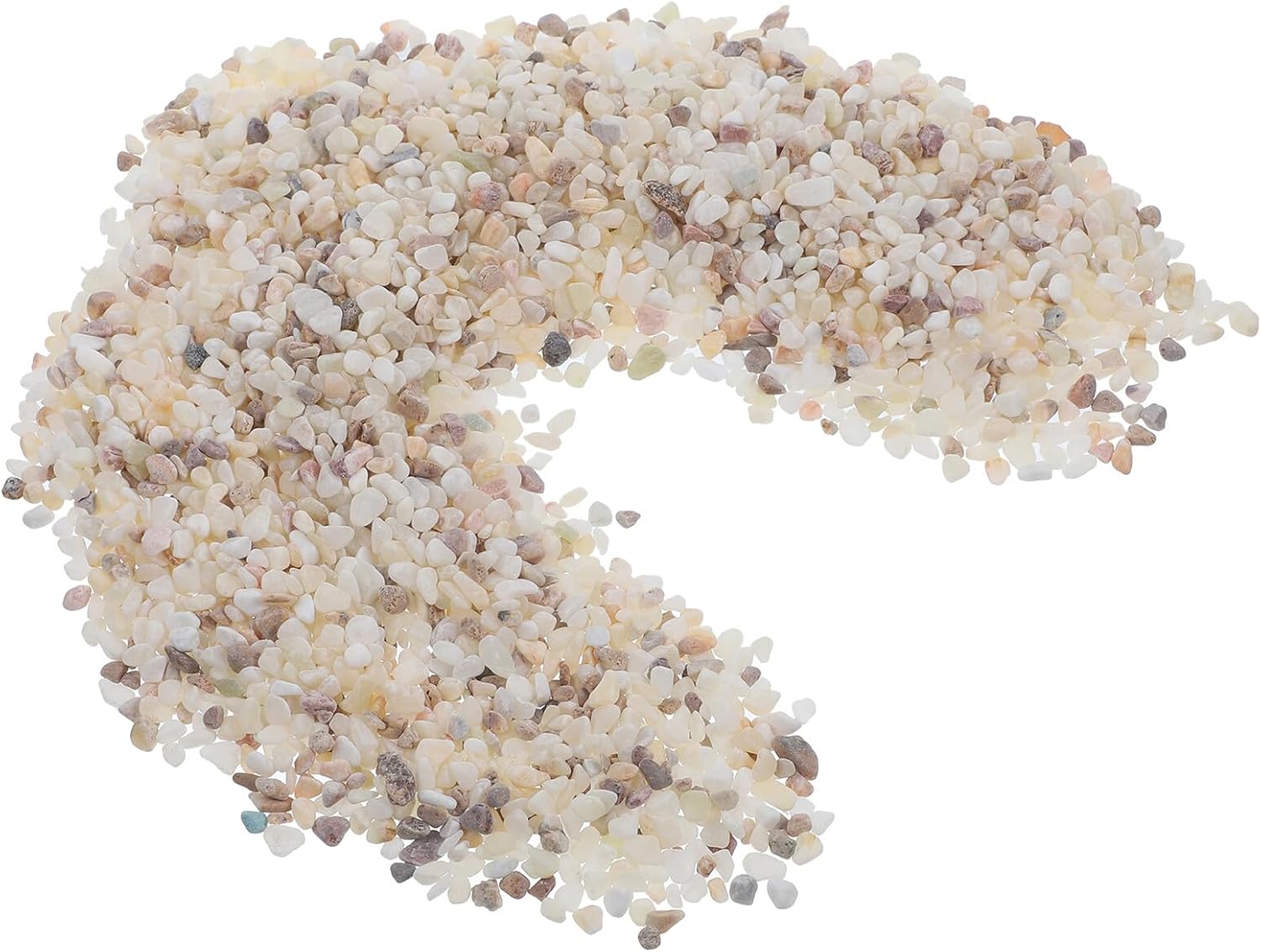 Aquarium Gravel and Natural Polished Fish Tank Rocks 1kg White and Black Mini Gravel Substrate for Freshwater Aquariums and Decorative Tank Landscaping