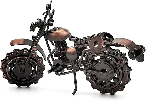 Tipmant Antiguo modelo vintage de motocicleta retro hierro metal bicicleta vehículo oficina decoración del hogar habitación escritorio adornos