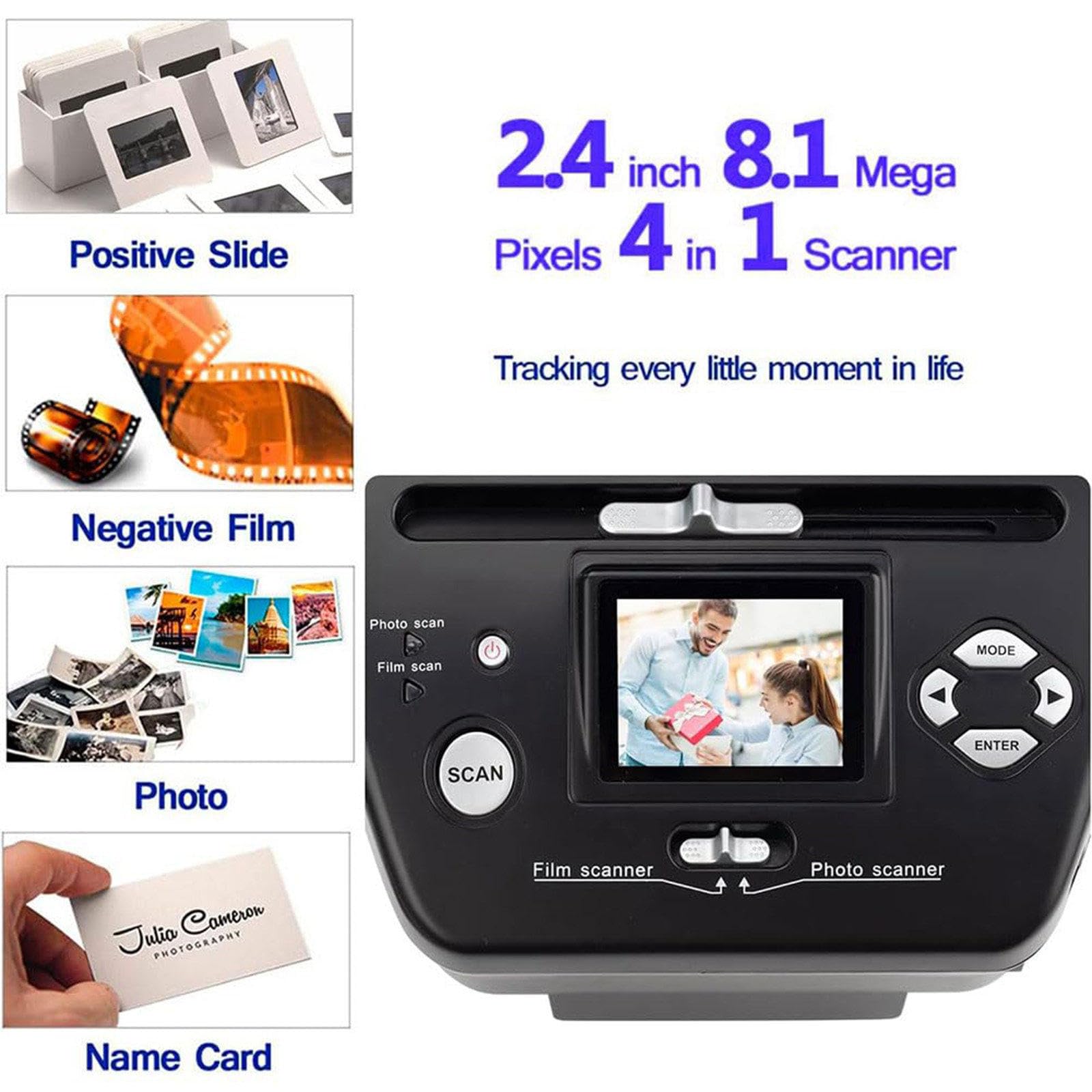 Escáner de fotografías/Tarjetas de Visita/películas, escáner Digital (3 * 5/4 * 6/5 * 7 fotografías en Papel), escáner de Negativos + Software Visita