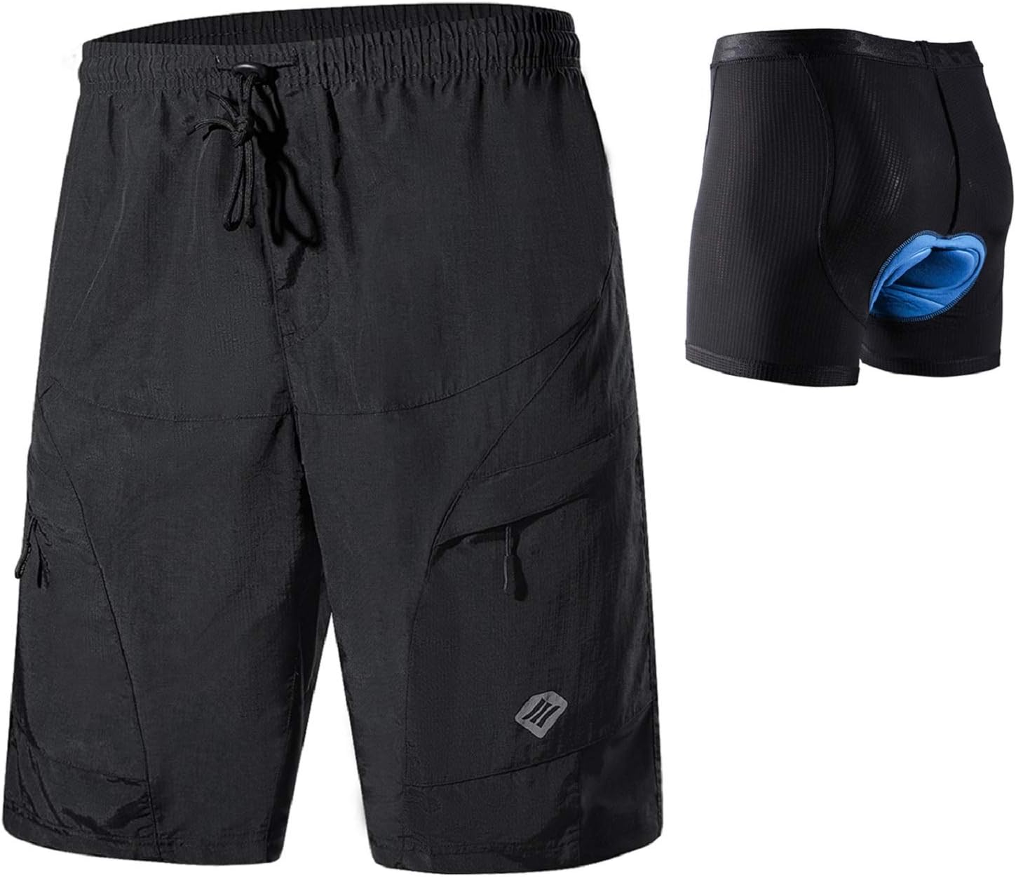 SanticMen's Cycling Underwear Shorts 3D Padded Bicycle Shorts Breathable MTB Bike Undershorts for Men At Once