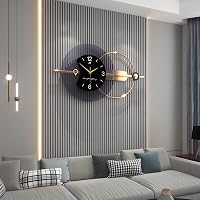 GERHWASH XXL Falióra 80x38 cm - Vintage Hangtalan Fali Dekoráció, Modern Retro Digitális Óra Fémkerettel Nappaliba, Hálószobába, Irodába 2