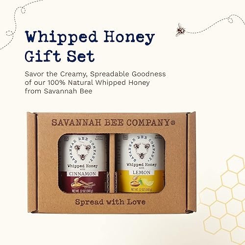 Miniatura 2 de Savannah Bee - Juego de regalo de miel batida cremoso suave untable y absolutamente delicioso miel 100 natural y pura 12 onzas canela y limón