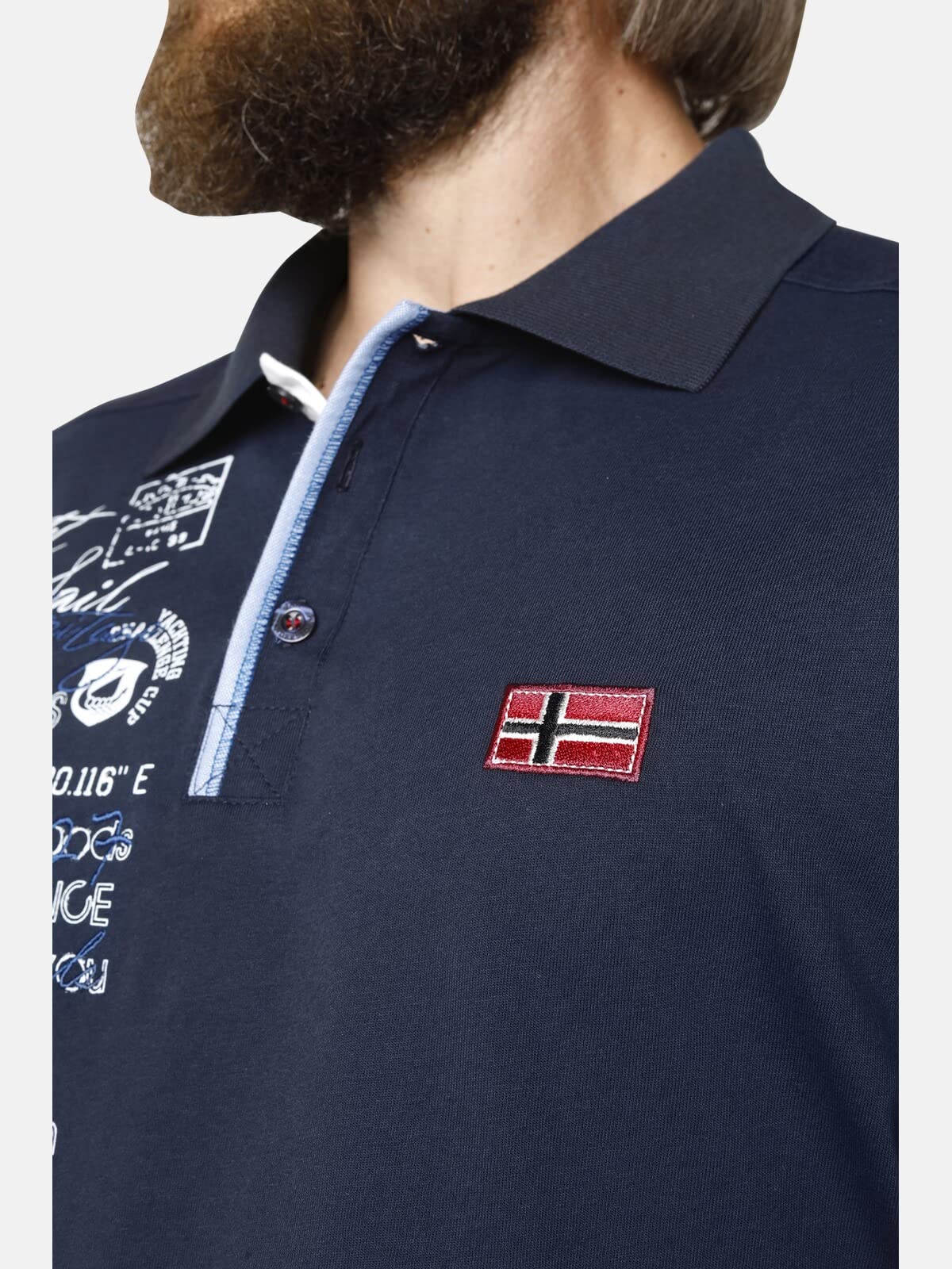 Jan Vanderstorm Herren Poloshirt Jano | bedruckt | Kurzarm-Polohemd | Polokragen | 100% Baumwolle | große Größen L-7XL