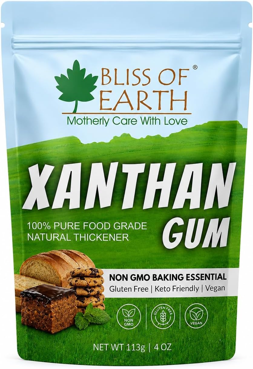 Bliss of Earth Xanthan Gum Powder 113g, 100% Food Grade Natural Thickener