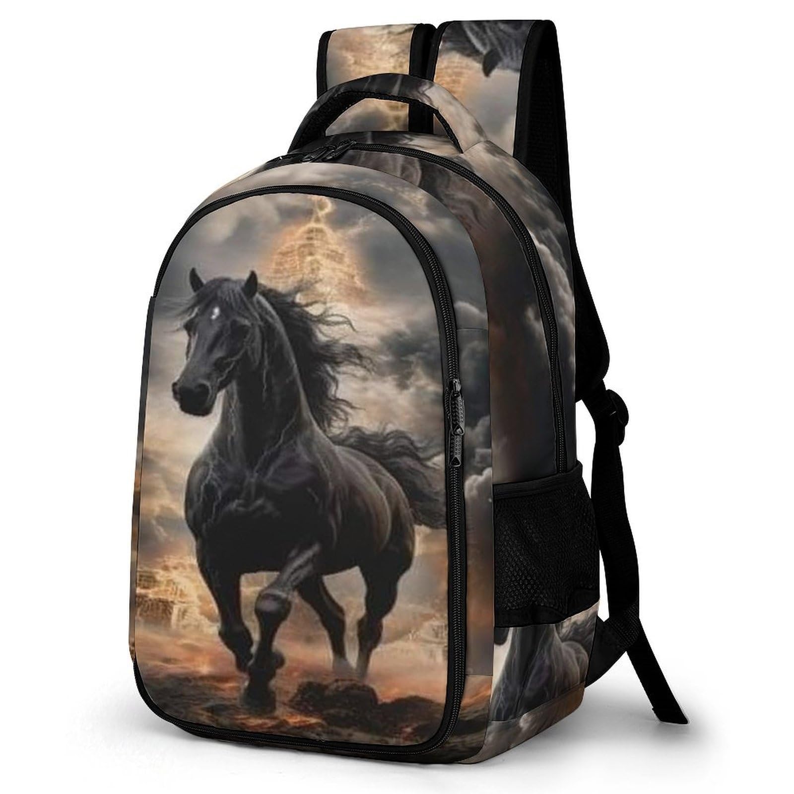 Pferd Kinderrucksäcke Pferd Schulrucksack Für Kinder Reiserucksäcke Büchertaschen Jungen Mädchen Schultasche One Size