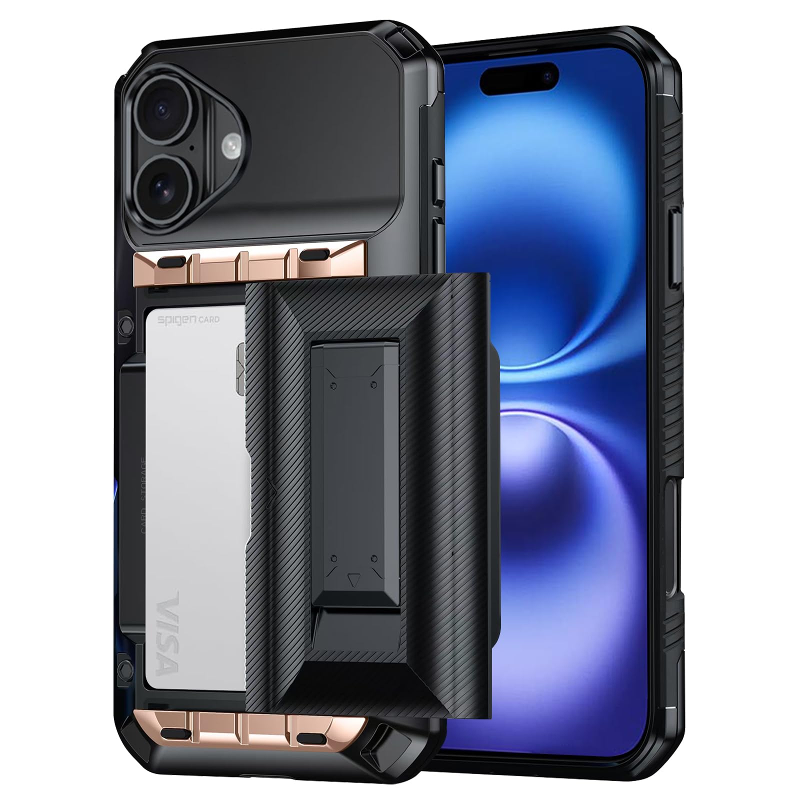 Coque antichoc iPhone 16 protège l'écran et remplace le portefeuille - 8