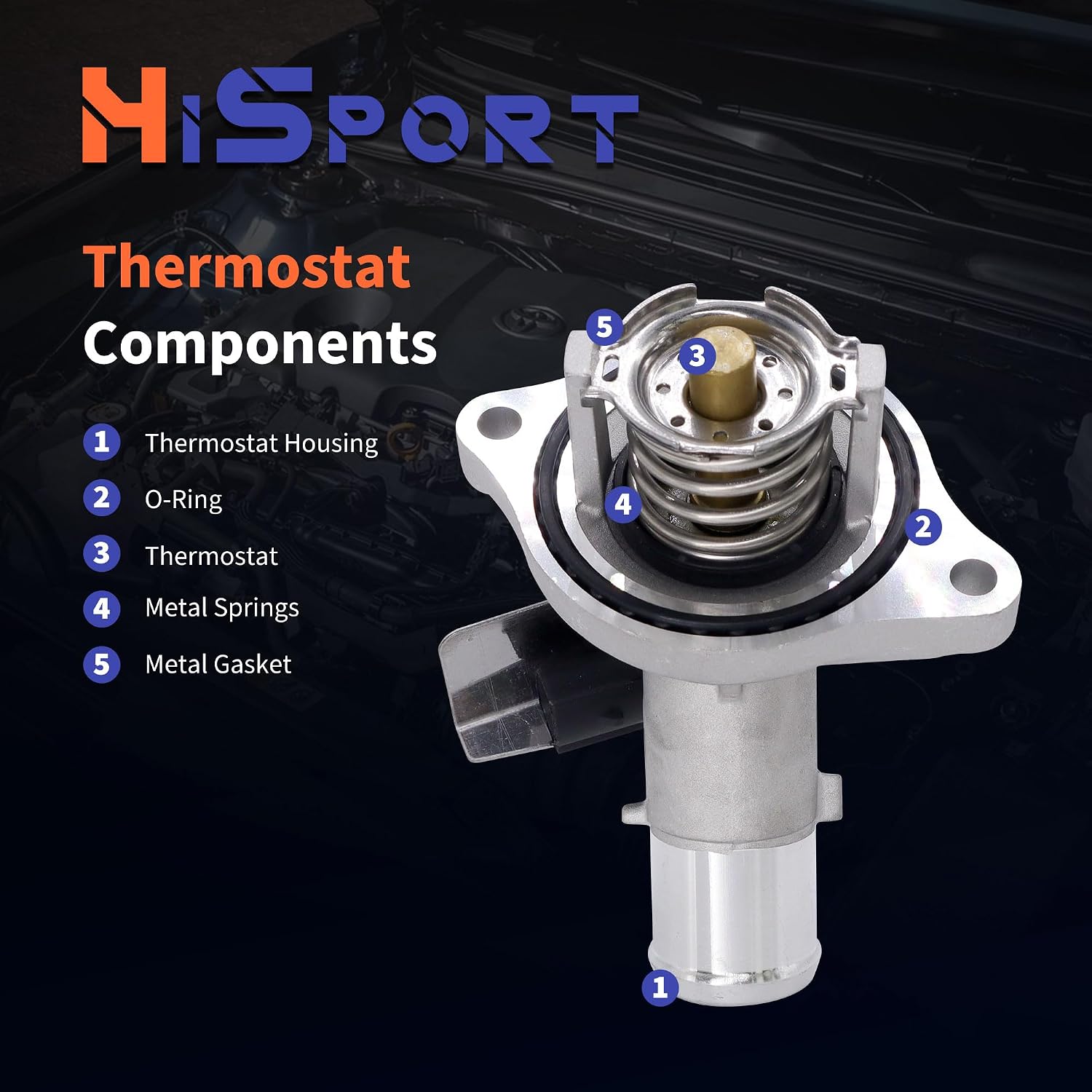 HiSport 902-2089 Engine Coolant Thermostat Housing Assembly