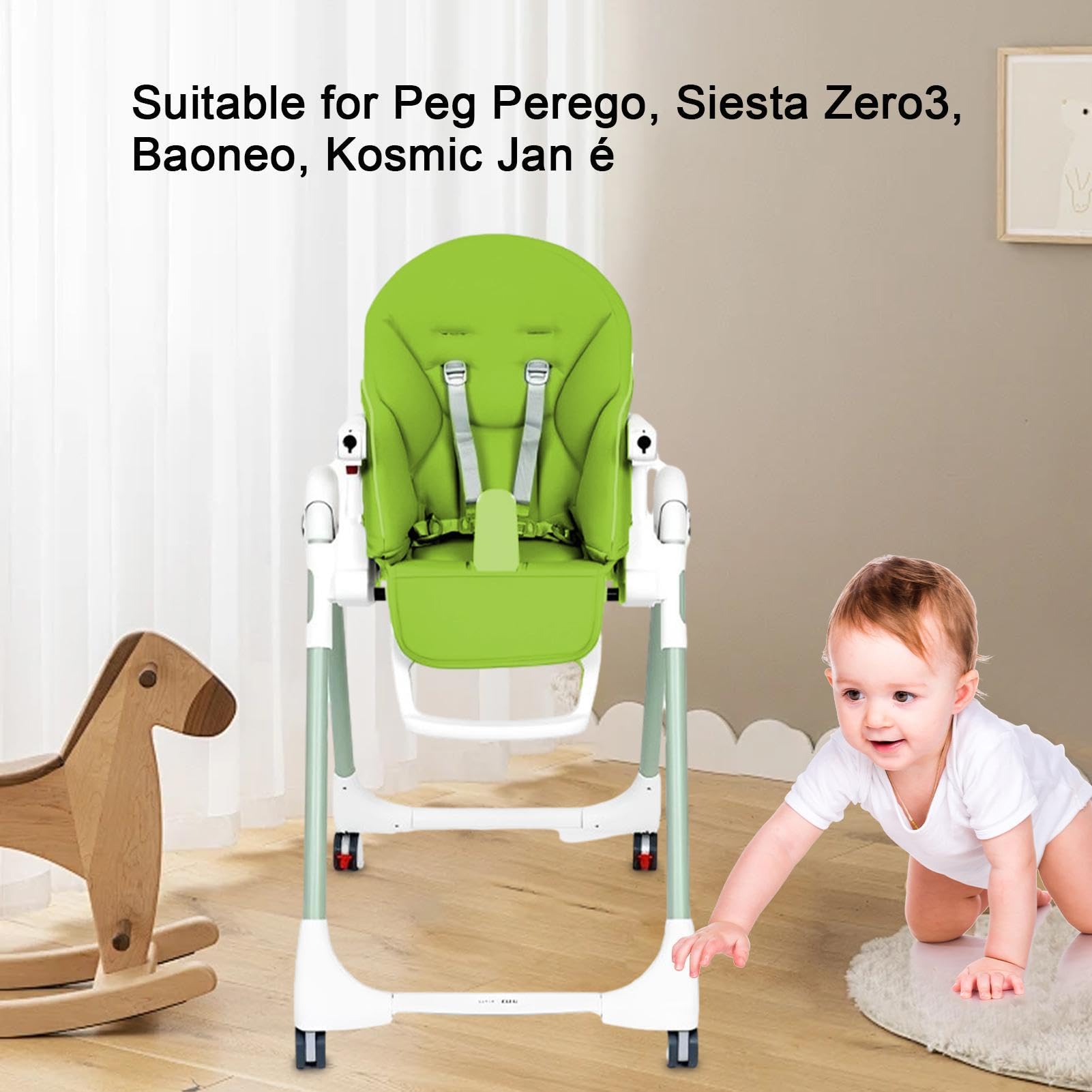 Housse De Chaise Haute Pour Bébé Coussin Confortable En Cuir PU Pour Siège | Coussin De Siège De Chaise Haute Pour Petit-Fils Fils Fille Neveu Nièce