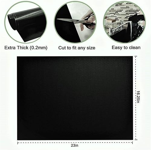 Miniatura 6 de 3 Pack Non-Stick Heavy Duty Oven Liners Set by Grill Magic - Thick Heat Resistant Fiberglass Mat - Easy to Clean Reduce Spills Stuck Foods  Clean Up