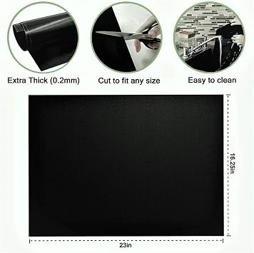 3 Pack Non-Stick Heavy Duty Oven Liners Set for Bottom of Electric Oven by Grill Magic - Thick, Heat Resistant Fiberglass Mat - Easy to Clean, Reduce Spills, Stuck Foods & Clean Up - BPA Free