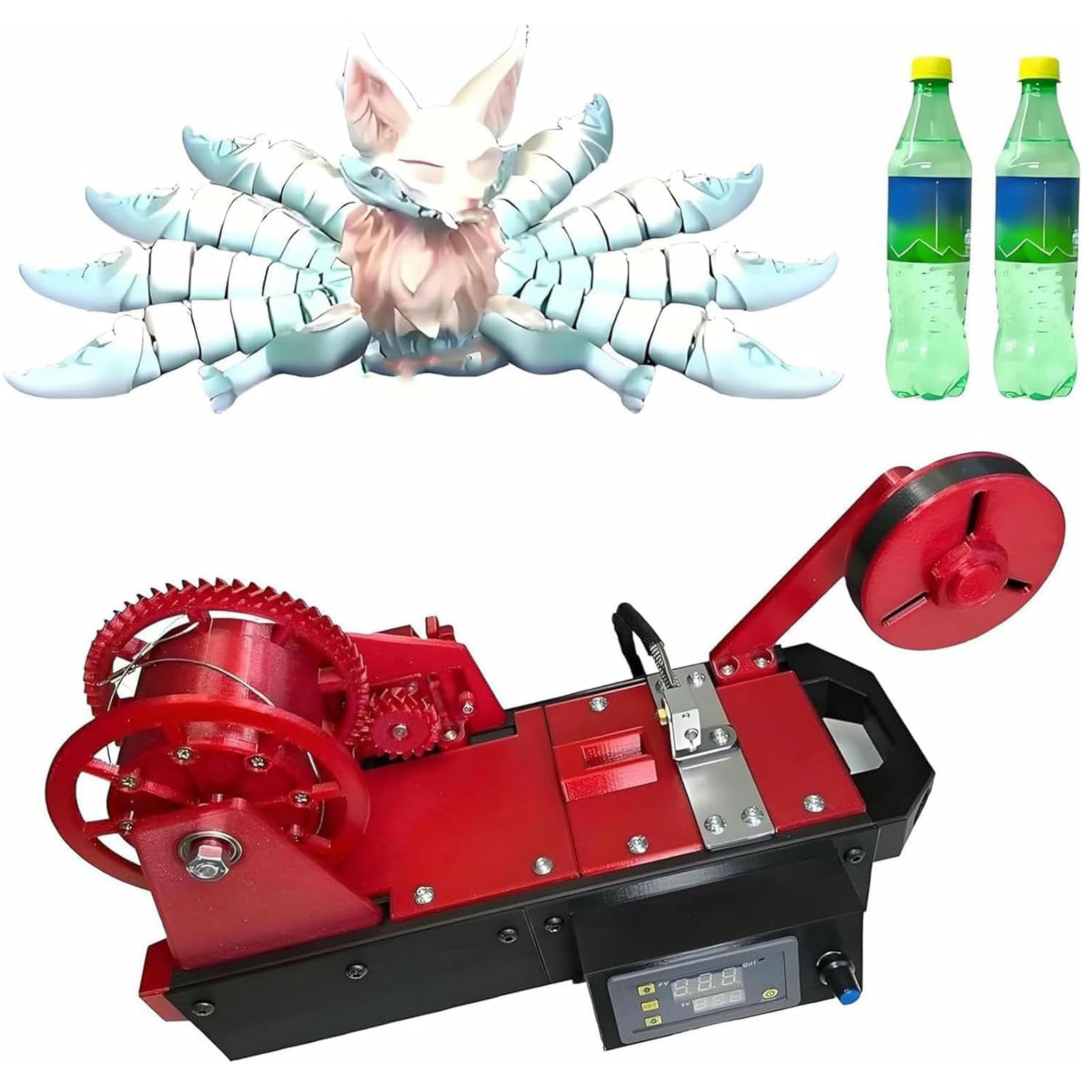 DDZJTPP 3D Printer Extruder Filament Maker Machine,Desktop Filament Maker Machine,Digital Temperature Control,Recycled PET Bottle Recycler for Families,DIY Makers,Small Studios A