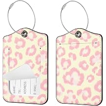 Seorsok 2Pcs Cute Leopard Luggage Travel Tags for Suitcases