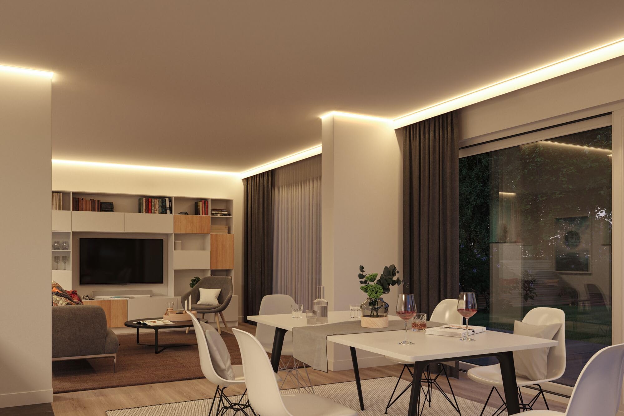 Paulmann 70535 SimpLED LED Strip Smart Home Zigbee RGB Komplettset 10m 26W 900lm 30LEDs/m RGB 36VA Profil für Leuchtstreifen
