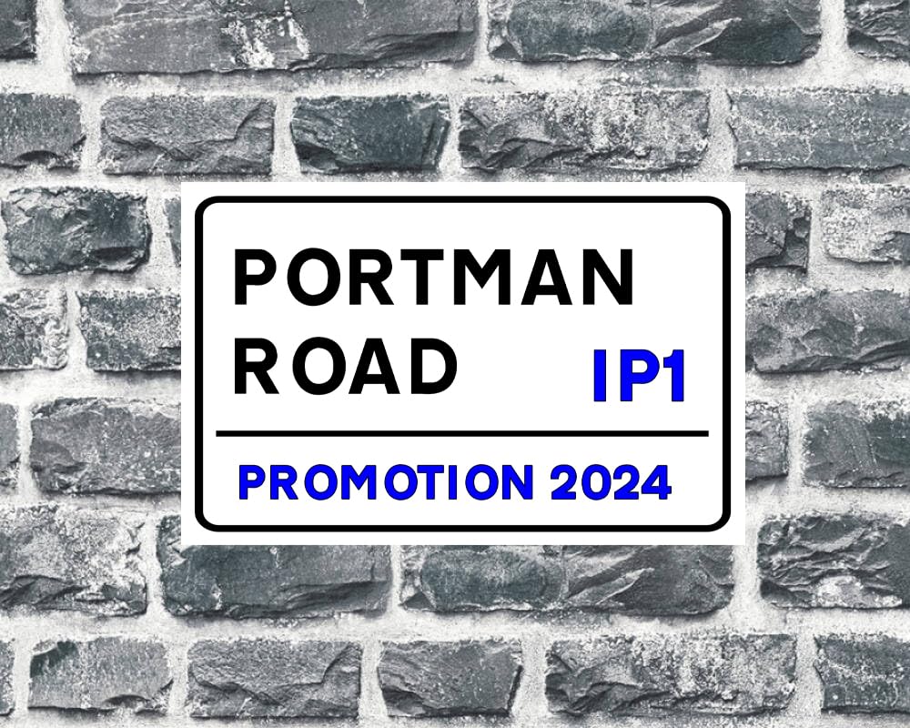 PORTMAN ROAD - ALUMINIUM STREET SIGN - WALL ART, FOOTBALL GIFT, GIFT DISPLAY