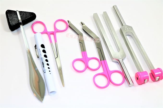 Set premium de 7 piezas Martillo de reflejo y herramientas médicas miniatura 2