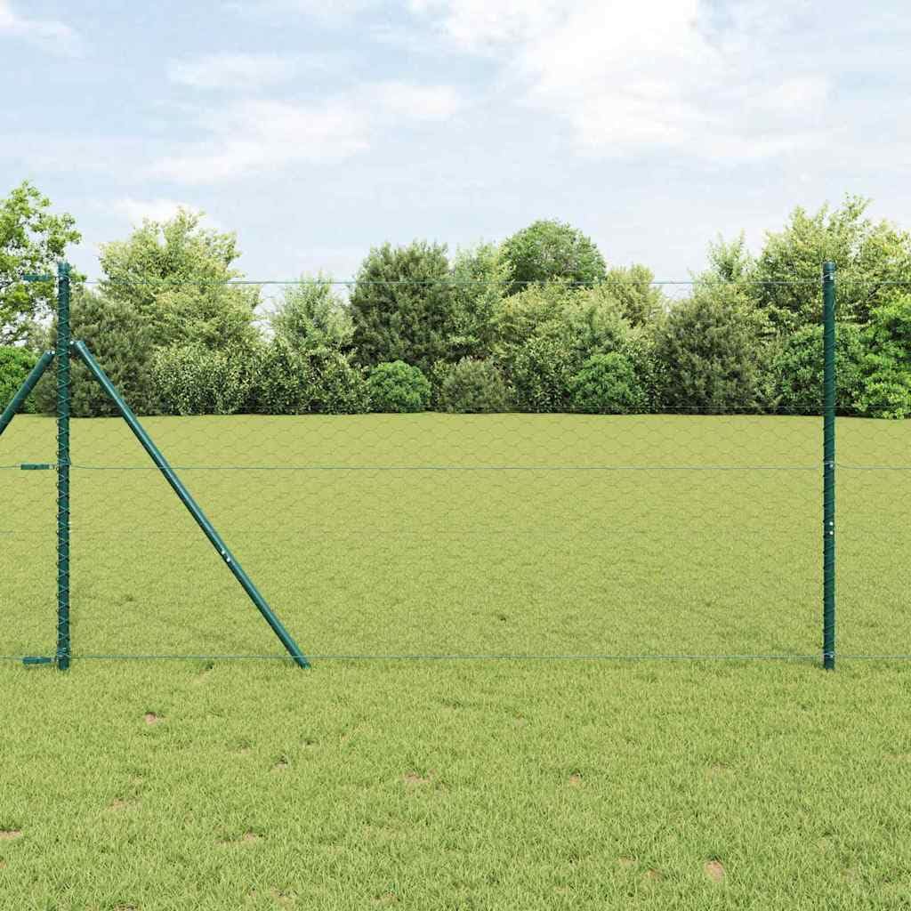 vidaXL Sześcioramienna podstawa ogrodzenia 50 x 1 m Stal pokryta PVC