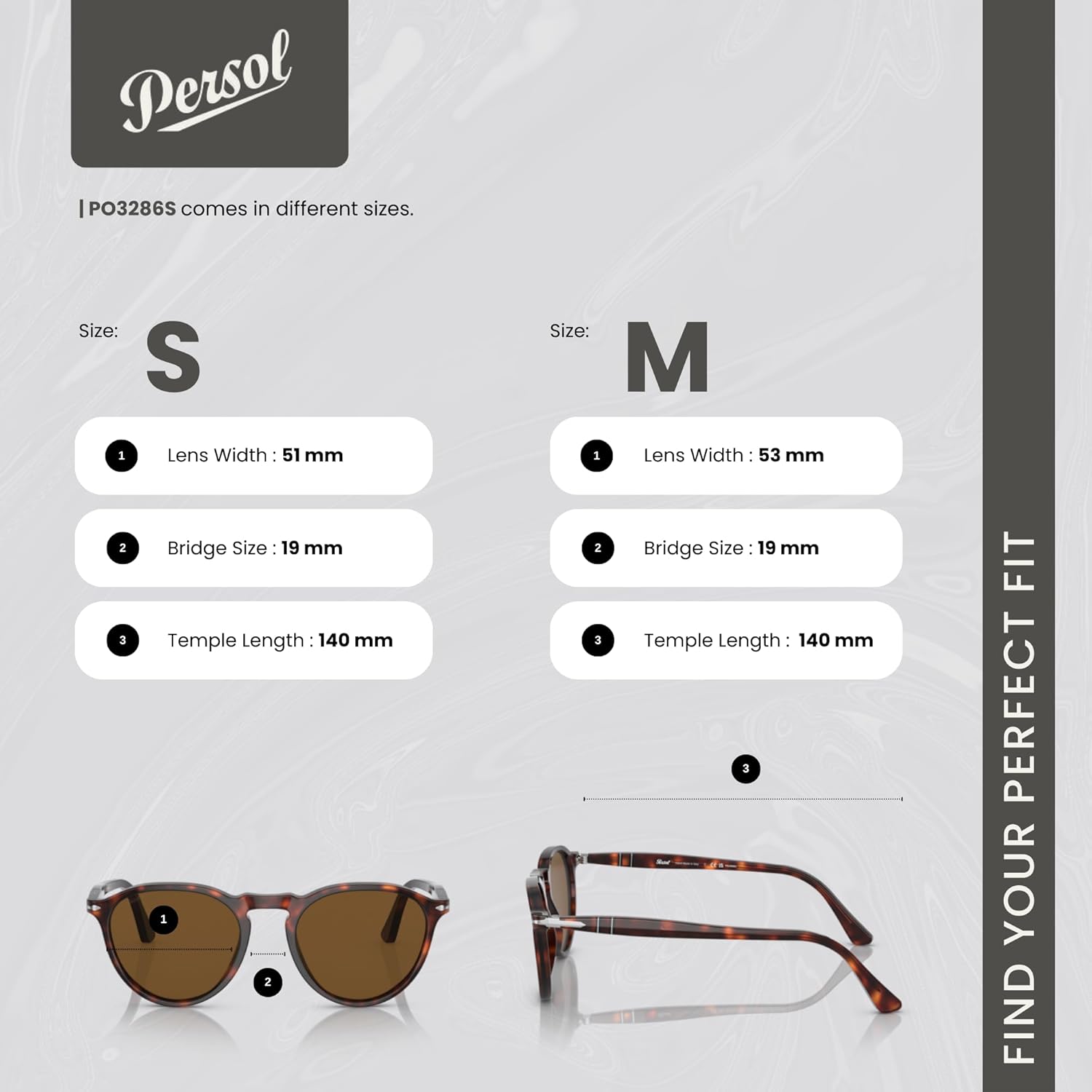 Persol PO3286S Round Sunglasses for Men for Women +BUNDLE with ACCESSORY EYEWEAR KIT