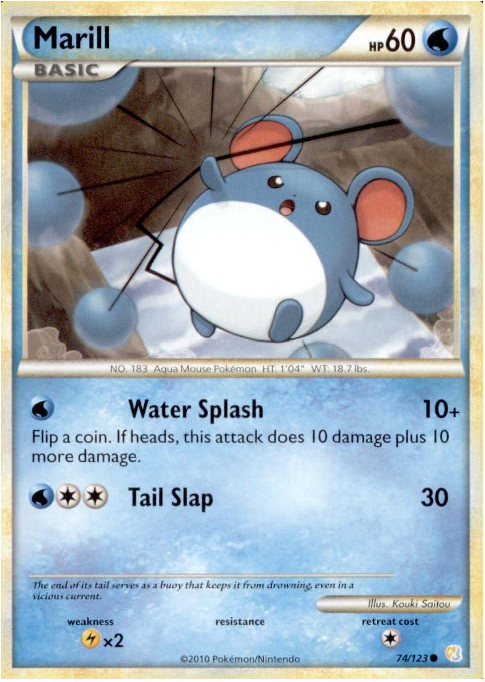 Pokemon - Marill (74/123) - HeartGold SoulSilver