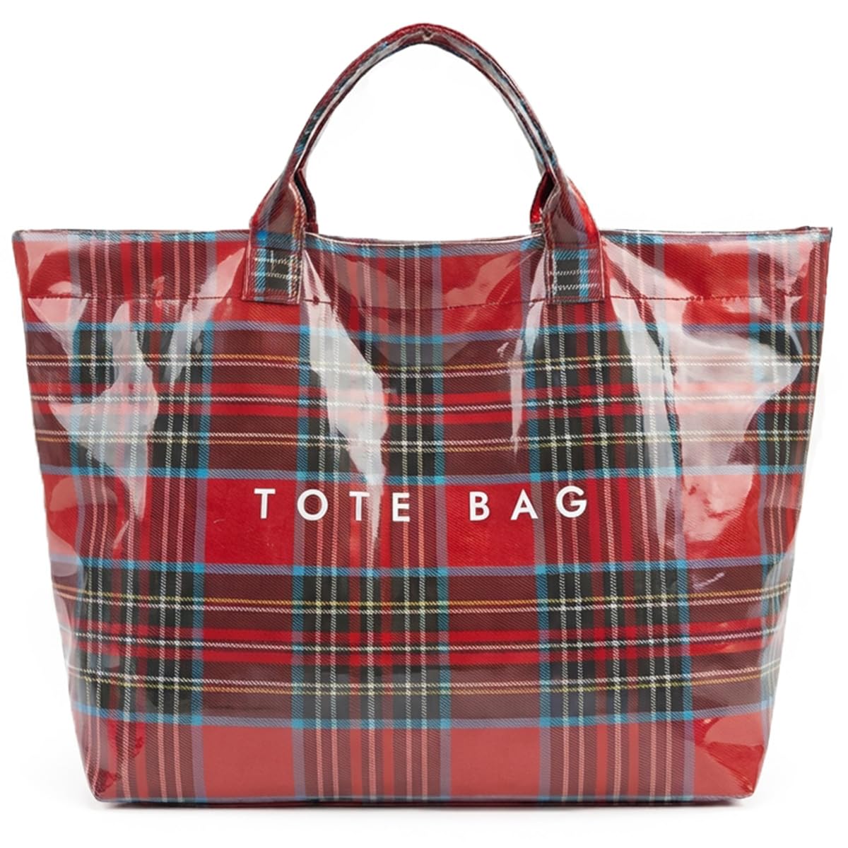 PVC Tote Bag for Women Large Tote Purse Kraft Paper Letter Print Hobo Handbags for Work Beach Shopping Travel