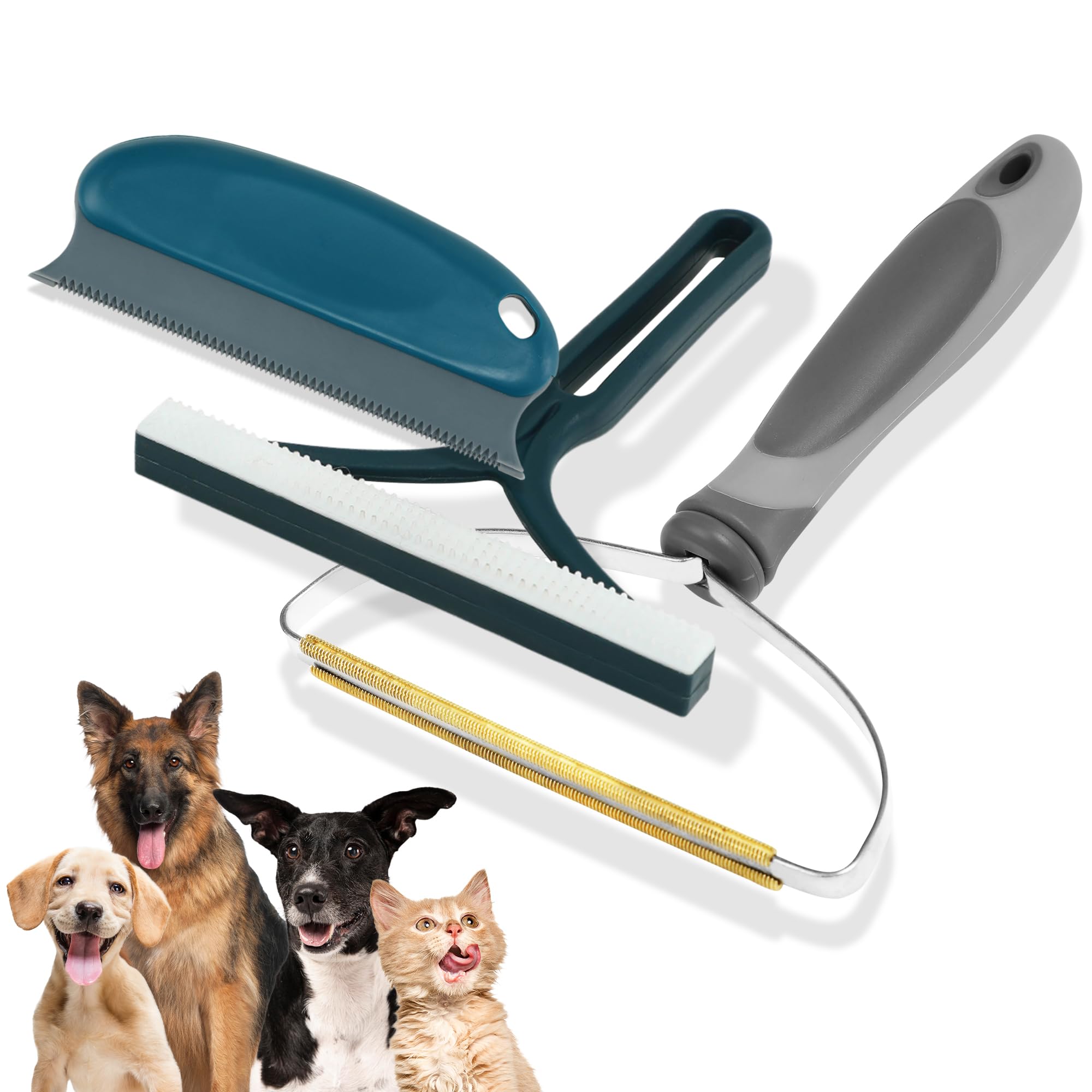 DIAWEN Quita Pelos Mascota Pack de 3. Quita Pelusas Ropa, Quitapelos Mascotas, Cepillo para Gatos Accesorios de tu Hogar y Mascotas