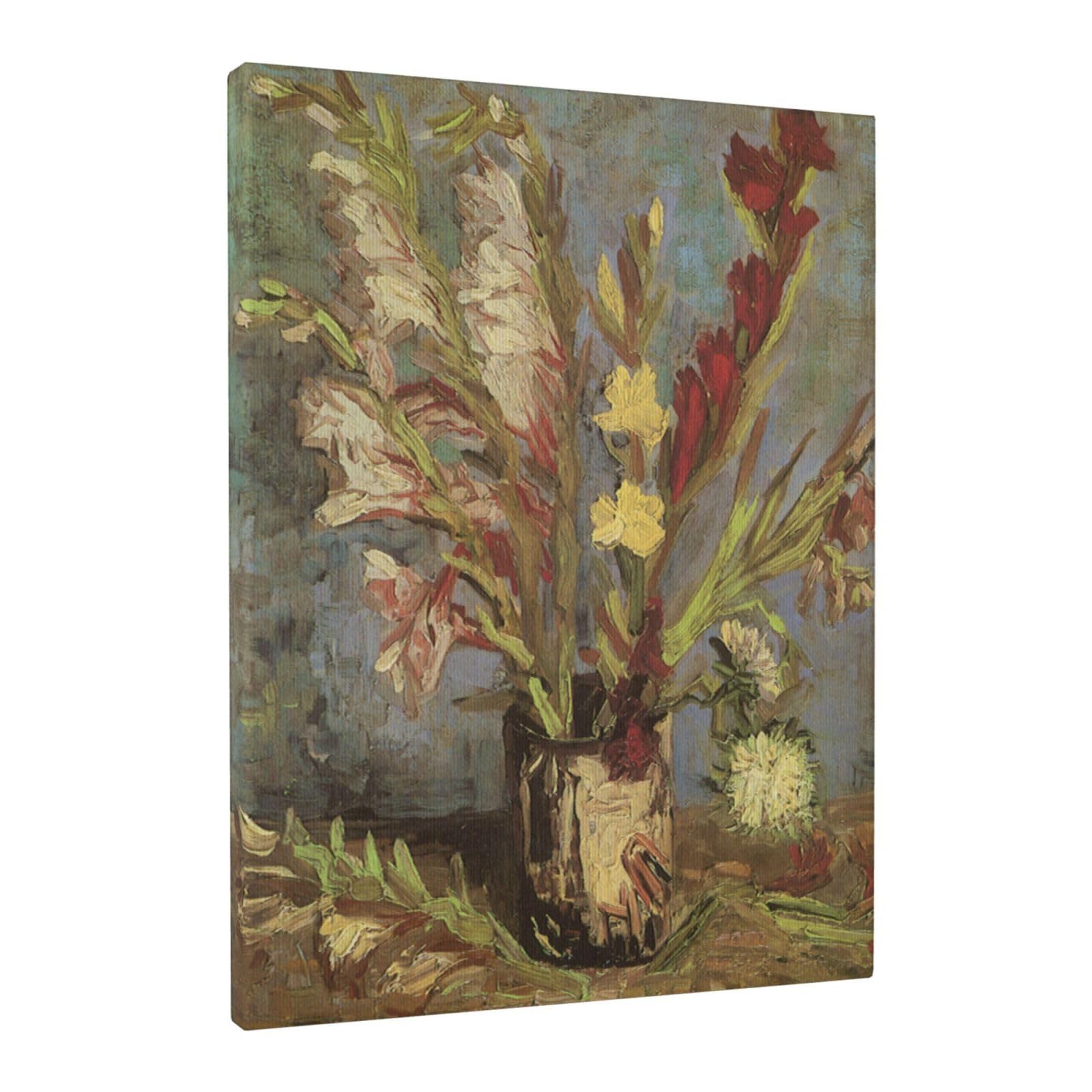 Amazon.co.jp: キャンバス絵画 ゴッホ グラジオラスのある花瓶