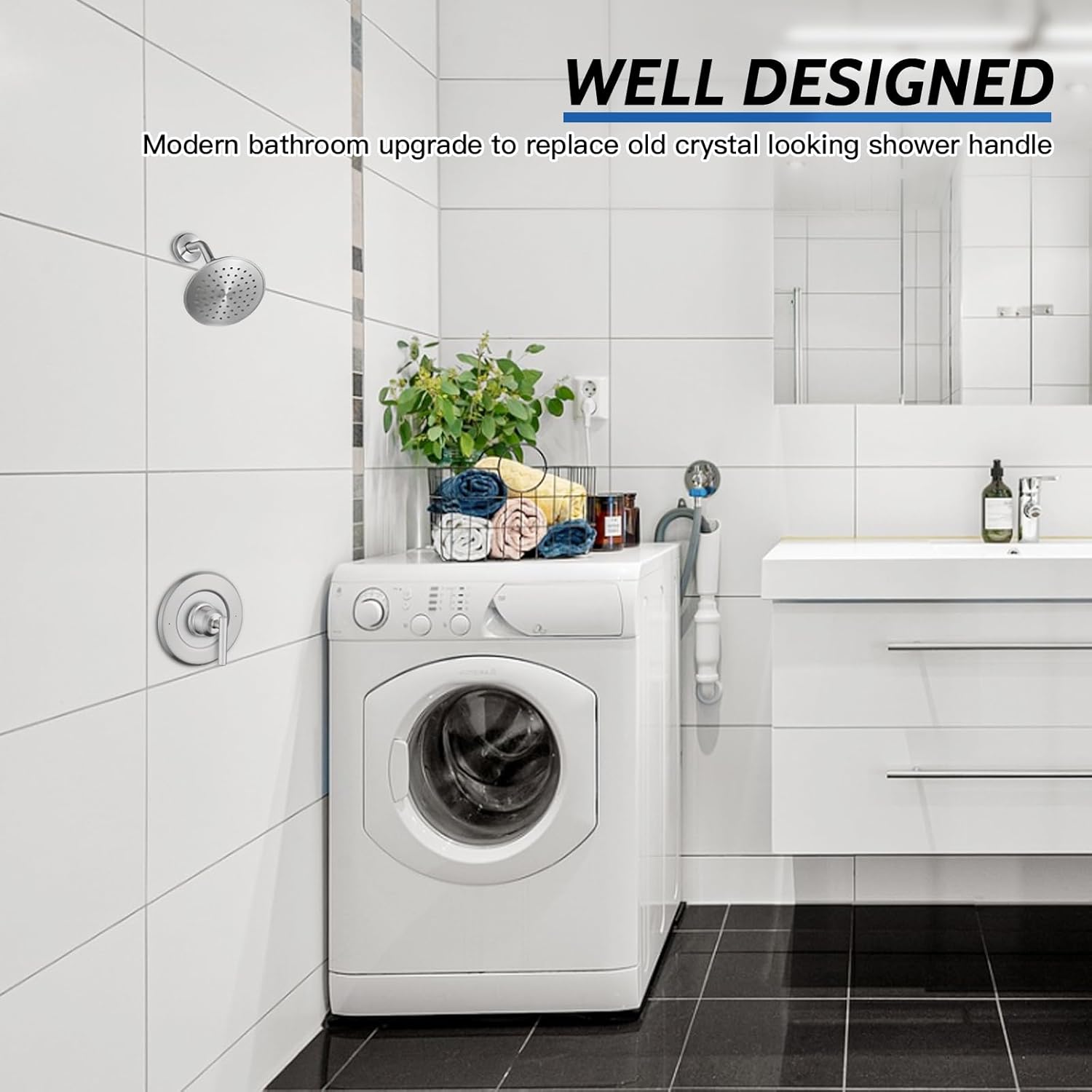 Compatible with Moen T2901BN Gibson Posi-Temp Valve Trim Kit Replacement, Brushed Nickel Shower Trim Kit Shower Lever Handle (#2510 Valve Required)