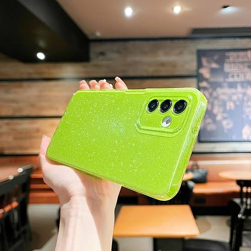 Miniatura 3 de MINSCOSE Funda compatible con Samsung Galaxy A32 5G, bonita funda delgada con purpurina fina, a prueba de golpes, de TPU para mujeres y niñas, para