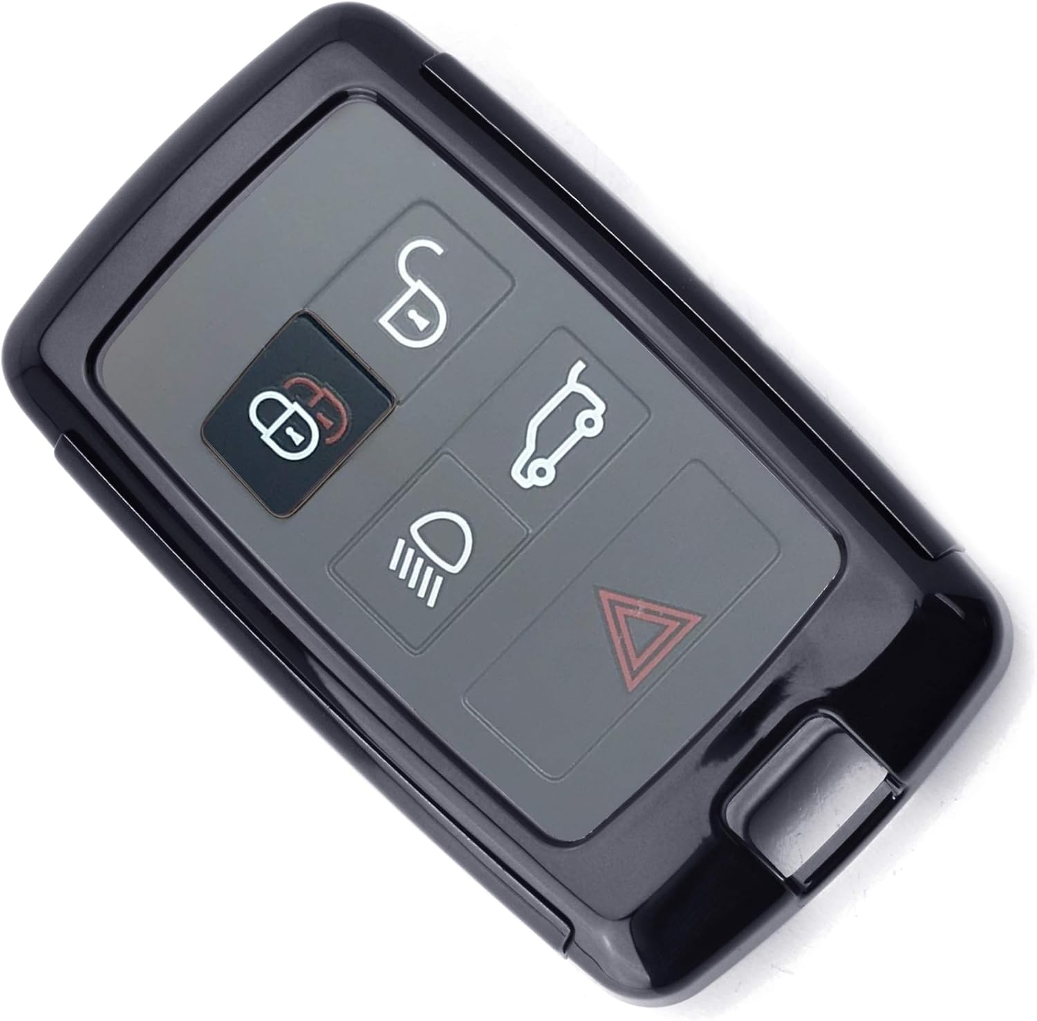 iJDMTOY Glossy Black TPU Key Fob Cover Case w/Button Cover Panel Compatible With 2018-up Land Rover Range Rover, Range Rover Sport or Discovery Intelligent Smart Key image 4