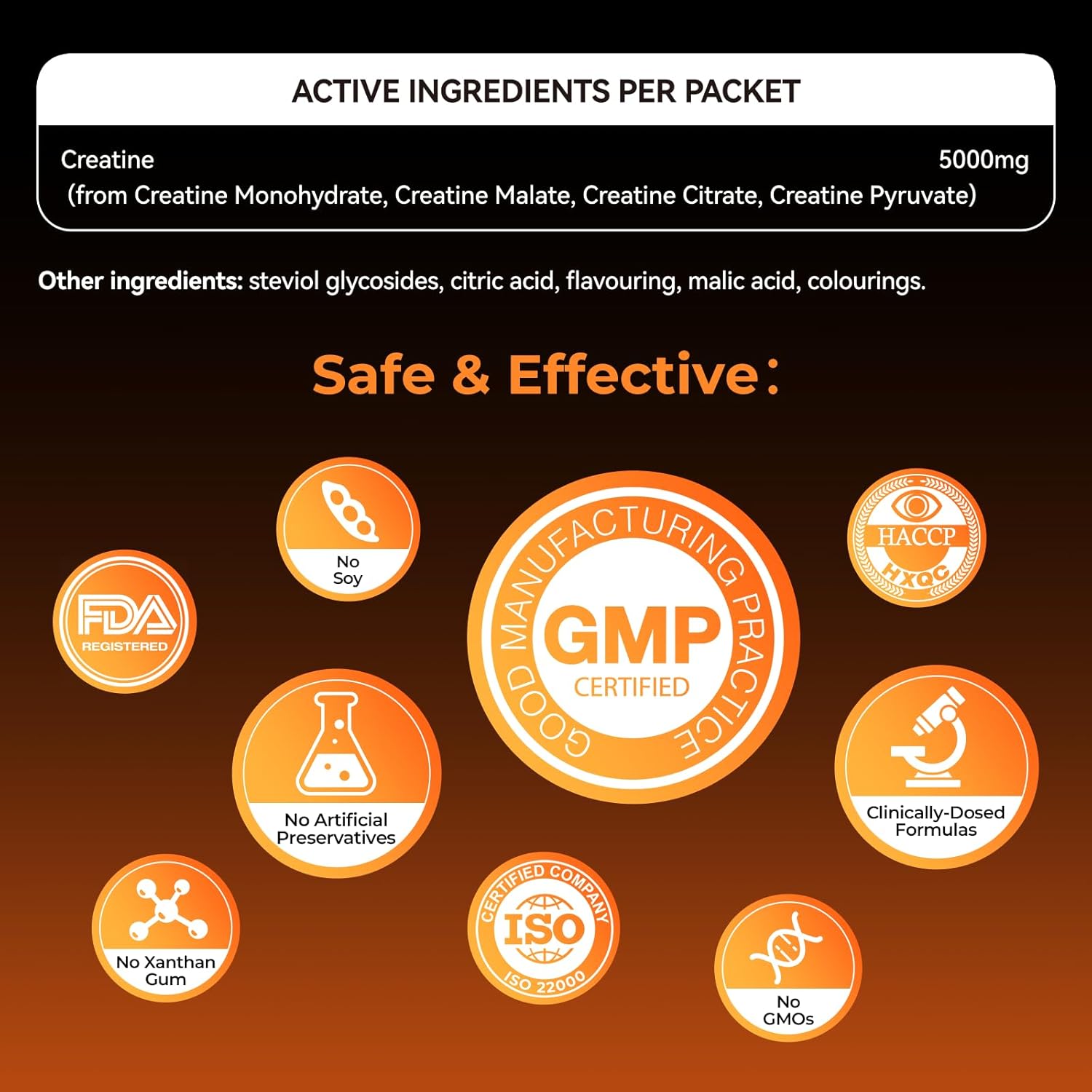 OxyEnergy Creatine Monohydrate Powder Supplements Bulk Micronized Creatine Powder, Support Muscle Growth & Recovery, Lemon Flavored 4-in-1 Creatine for Women & Men,30 Packets,5000mg Per Servings