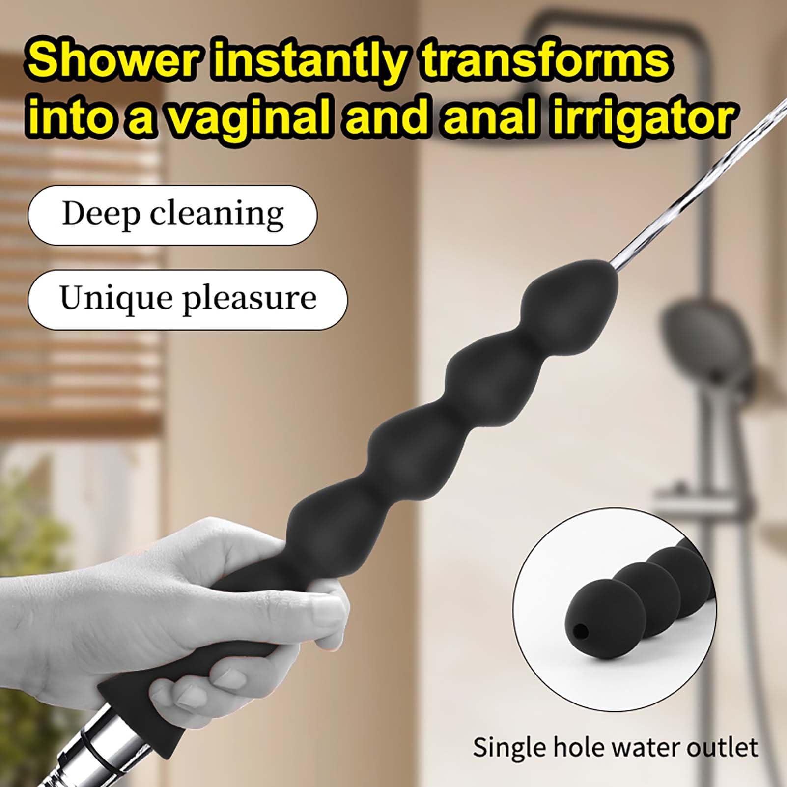 HXLXW Analdusche Silikon Intimdusche Für Männer Und Frauen, Klistier Für Analverkehr Mit Weichem Aufsatz Zur Hygienischen Analspülung Und Darmreinigung, Vaginaldusche Reinigungsgerät（8-teiliges Set）