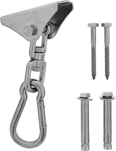 Get Out! Kit de colgador giratorio para neumáticos de alta resistencia de 1000 libras, 1 paquete, mosquetón giratorio de 360 grados, montaje de