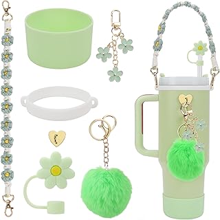 Stanley Tassen-Zubehör-Set beinhaltet 1 x Wasserflaschengriff, 1 x Silikon-Stanley-Becherstiefel, 1 x Silikon-Trinkhalm-Ab...