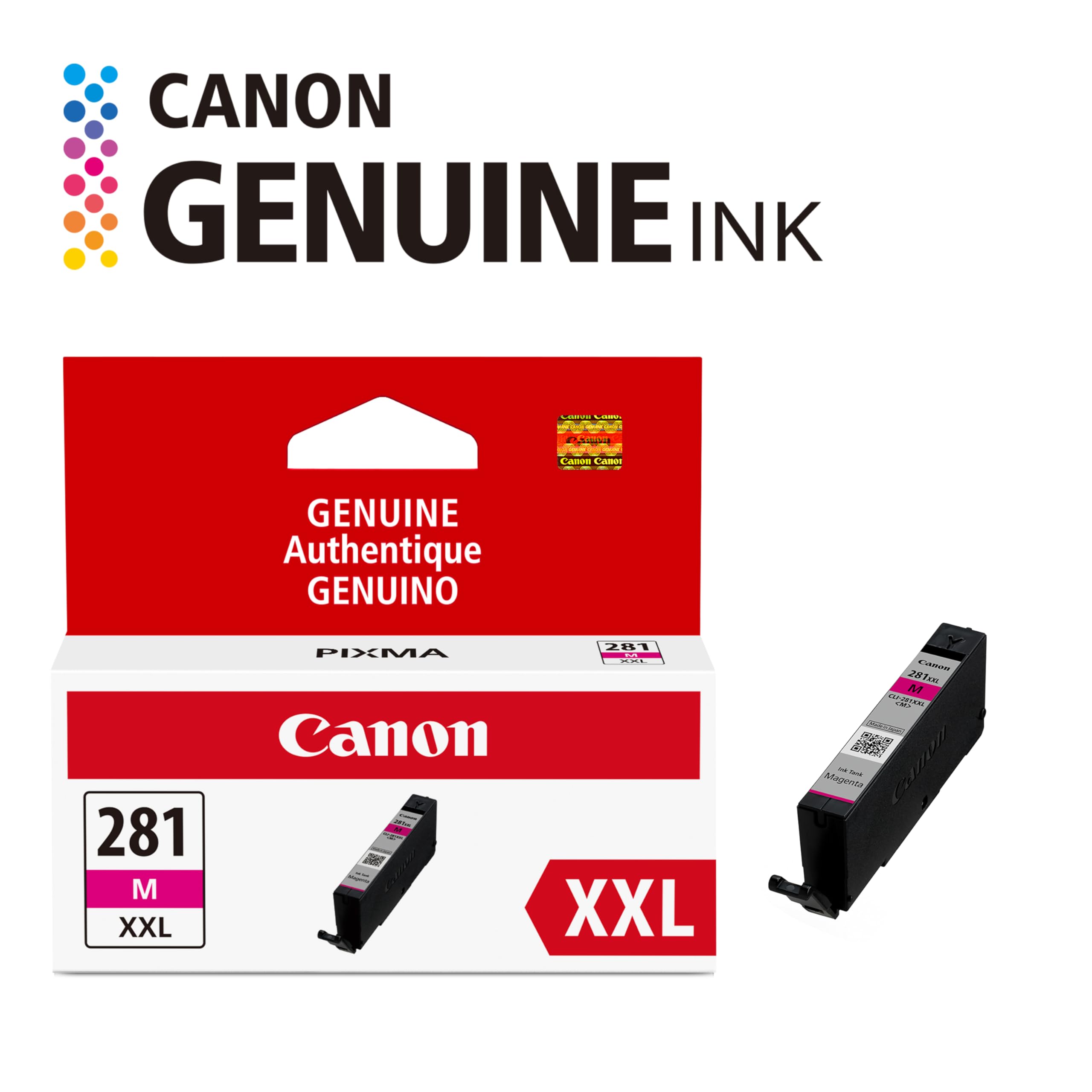 Amazon.com: Canon CLI-281 XXL Genuine Magenta Ink Tank, Compatible