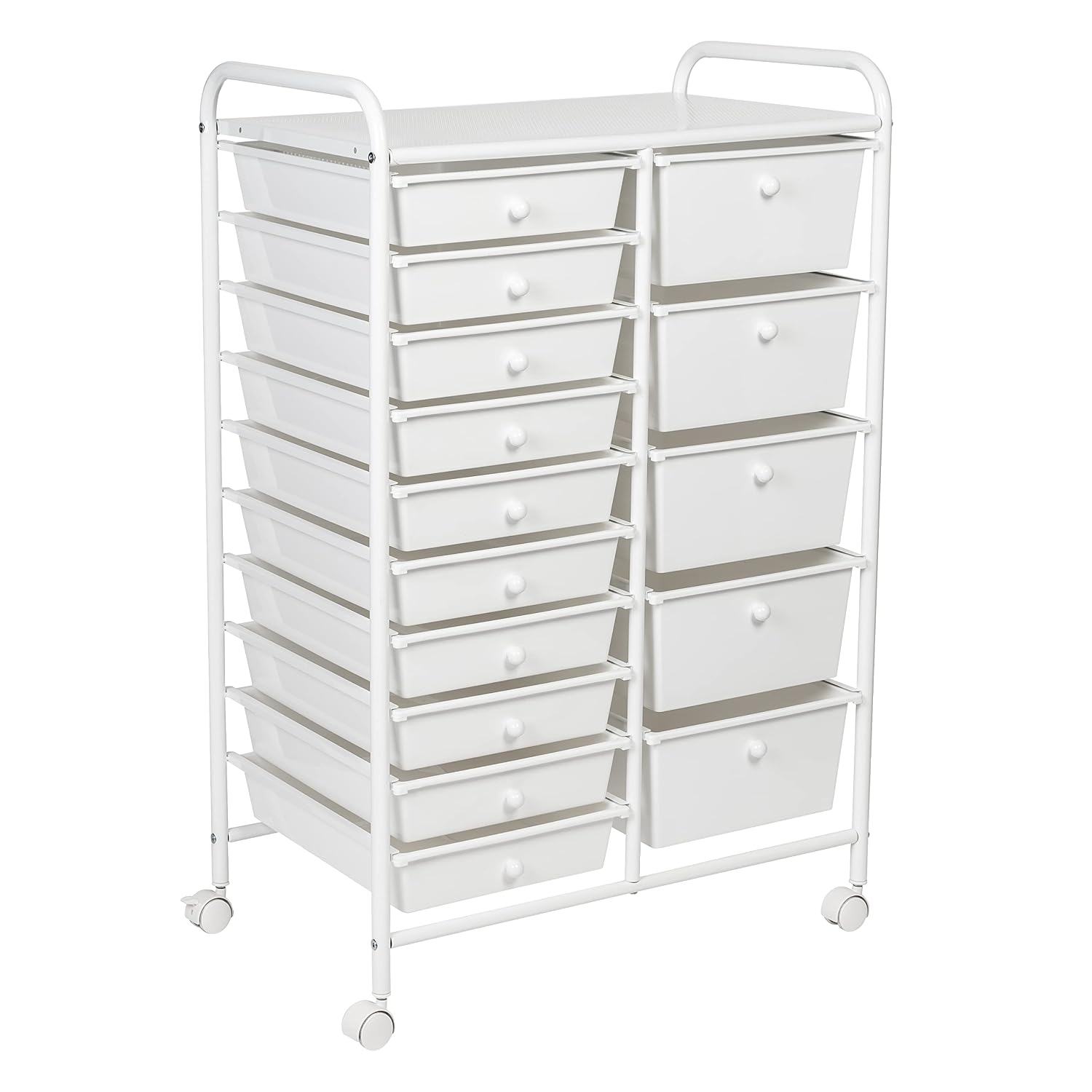 Honey Can Do 15-Drawer Metal Rolling Storage Cart, White CRT-09106 White - Review, Price and Buying Guide