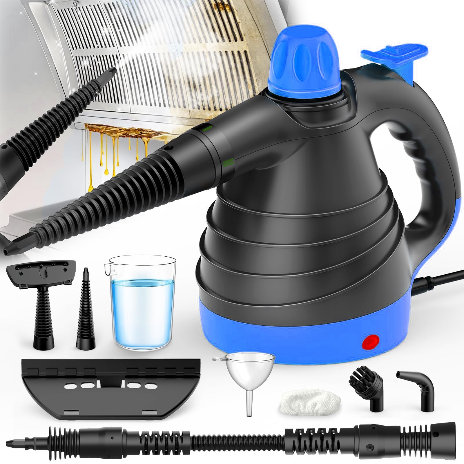 Deep Clean Steam Cleaner Fast Heating Efficient Cleaning Multi-Purpose Handheld Steamer for Cleaning Pressurized Multi-Surface Steam Cleaner for