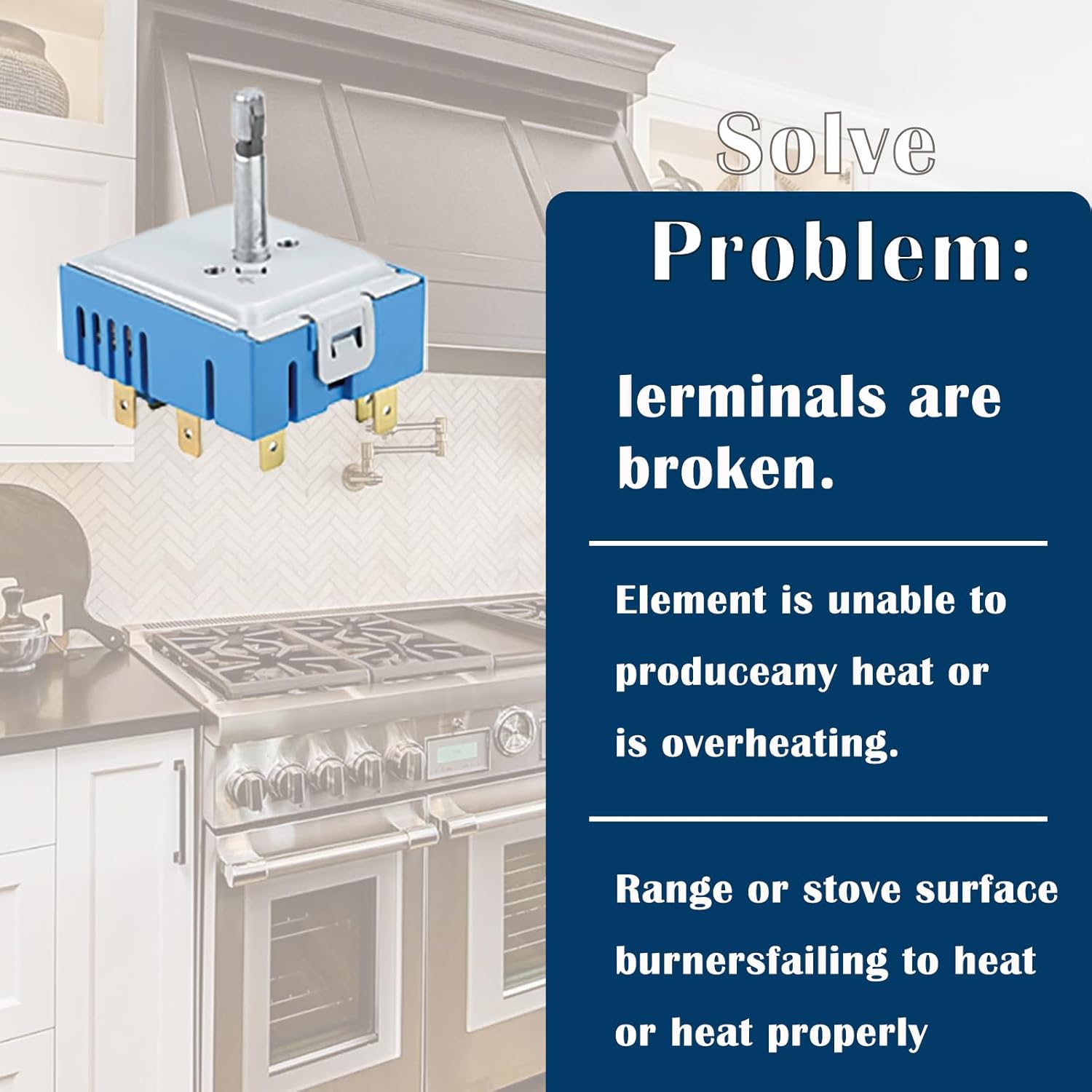 DG44-01007B Range Surface Element Control Switch, Regulator, H-Cut Compatible with Samsung Range, Replaces DG44-01007A PER001-03 T PER001-13 T, DG44-01007B for Precise Temperature Control