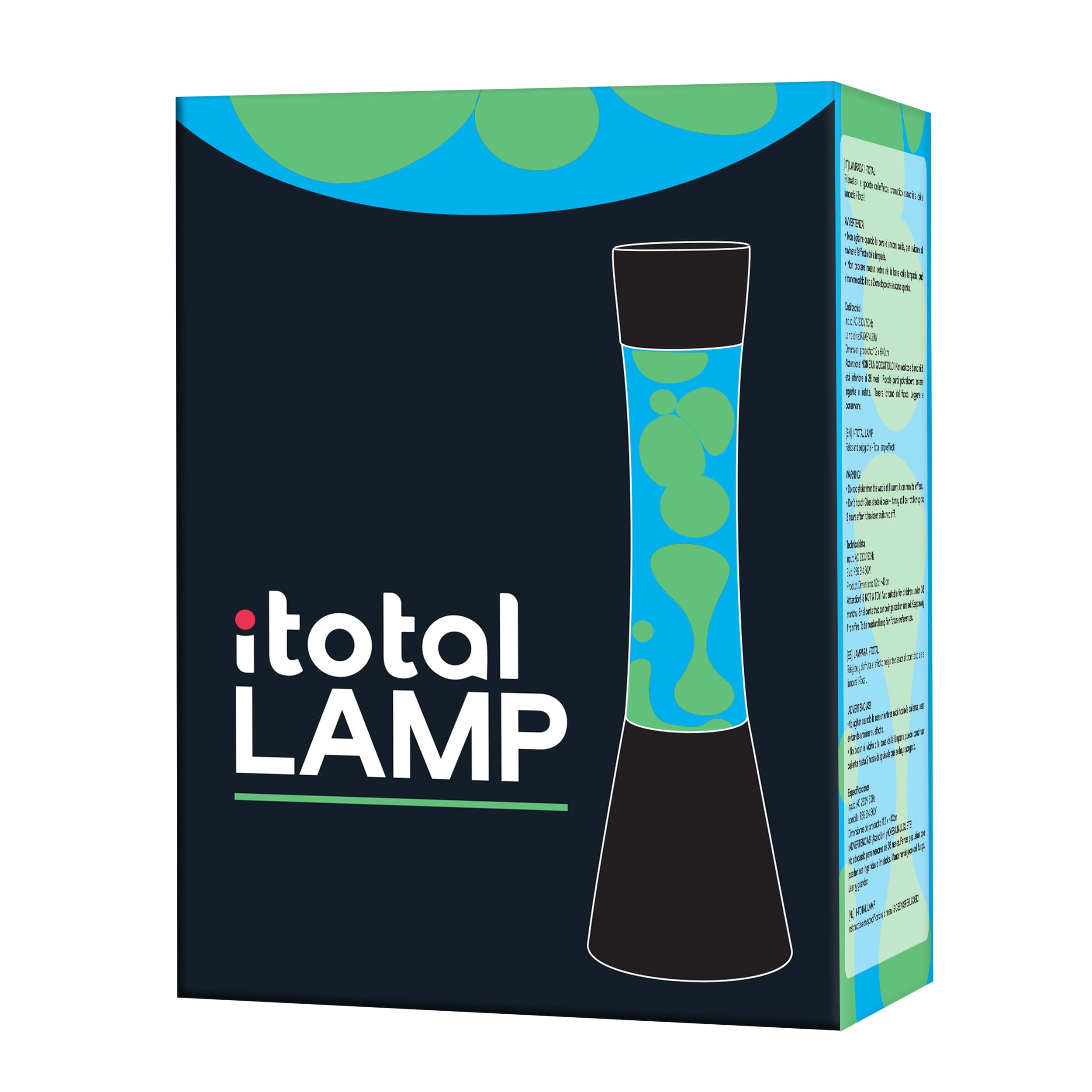 I-TOTAL® - Lavalamp Magma/40 cm (30 cm groen/wit