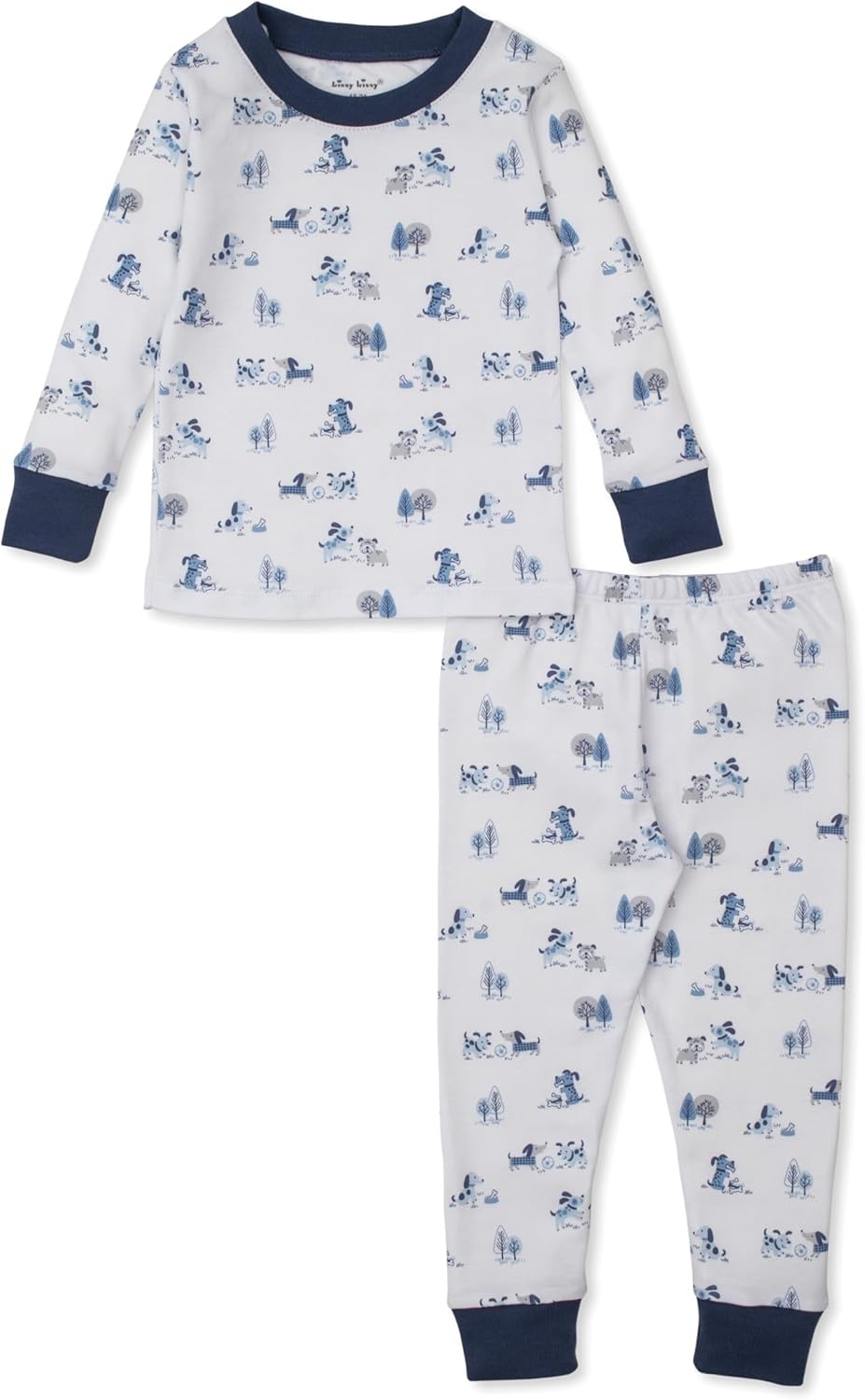 Kissy Kissy Baby Boys Infant Puppy Park Fun Print Long Pajamas Set