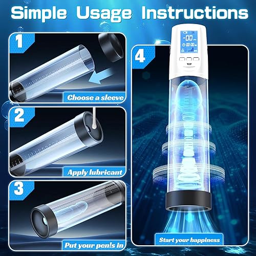 Miniatura 4 de Enhancement Growth Vacuum Pumps, Electric Increase Size Training Device Automatic Pumps Strength Air Suction Silicone Pocket Extend Enlarger PLR65