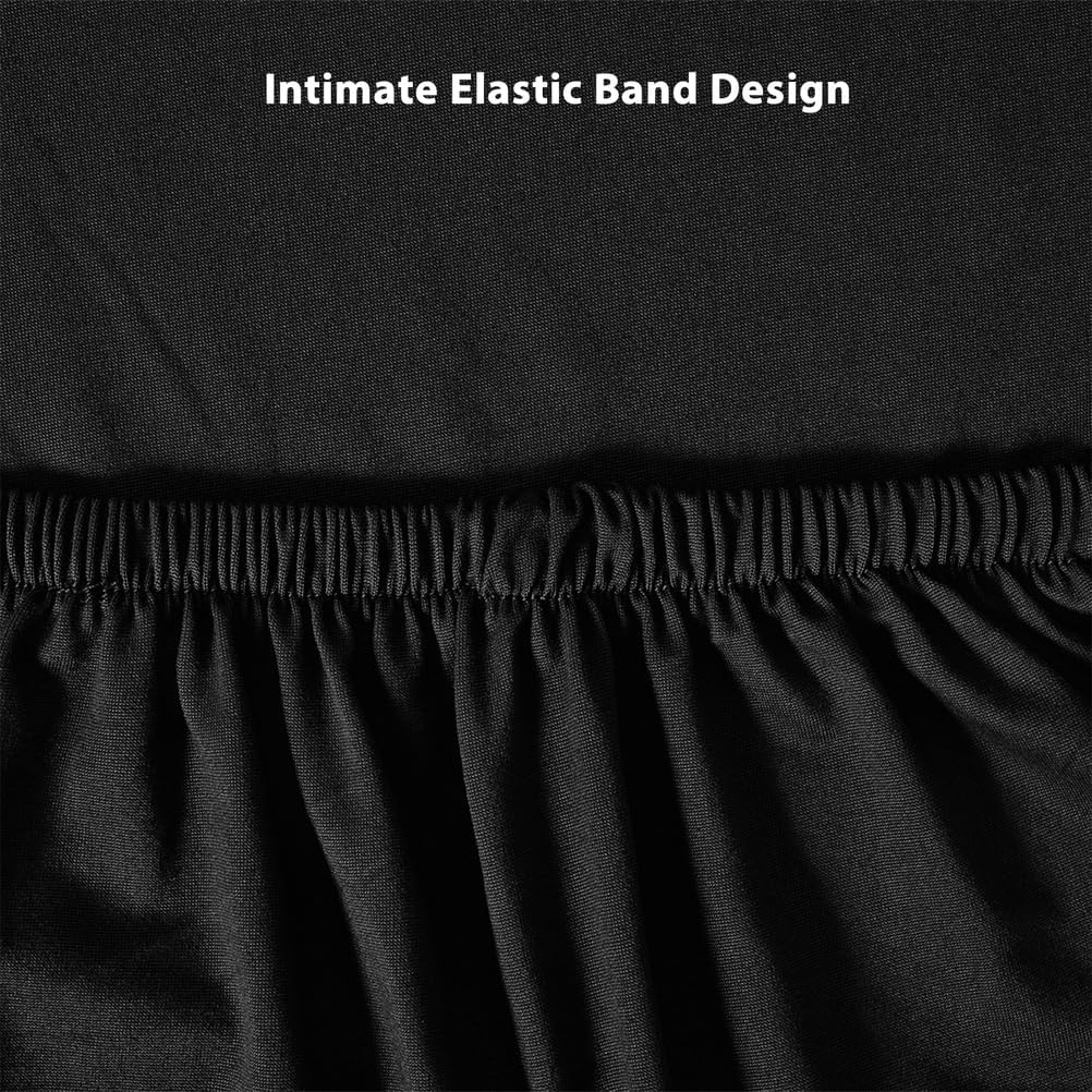 Office Chair Cover 2 Pack, Stretch Universal Rotating Office Seat Slipcover, Removable Washable Desk Chair Covers, for Office Home Decorative,Black 2 Pack,M