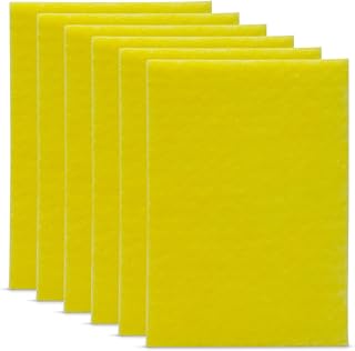 Nanoskin Tar Remover Pad for Vehicle Detailing, Yellow, 6-Pack | 6 x 9 inch Sponge, Non-Abrasive Cleaning, Multi-Surface Detailing Tool for Professional and DIY Us, For Cars Trucks and Boats