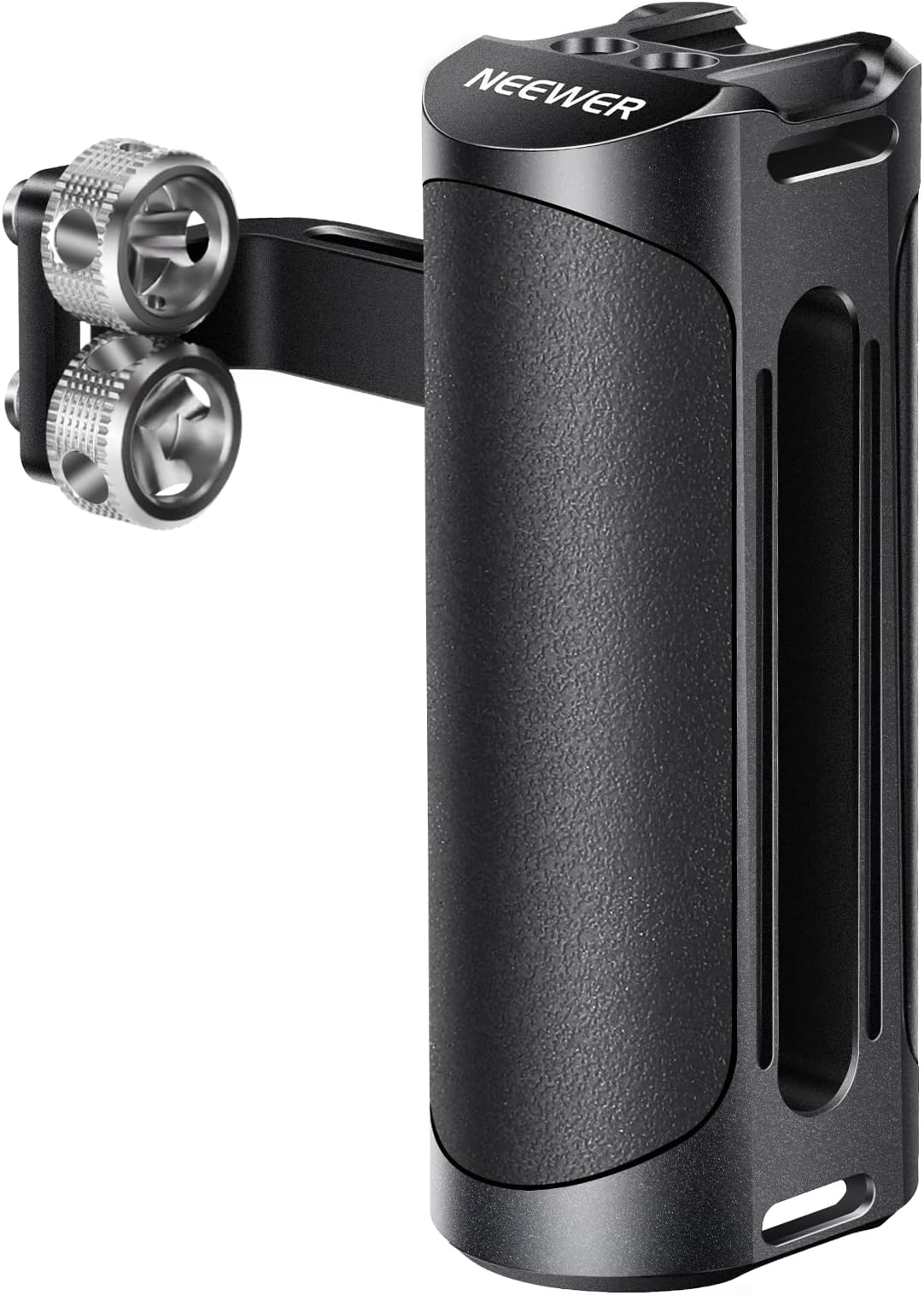 Neewer Aluminum Side Handle Grip, Compatible with SmallRig Camera Cage for DSLR & Mirrorless Camera, Vertical/Horizontal Adjustment Handgrip with Cold Shoe, Built in Hex Key and 1/4" Screws, VS105