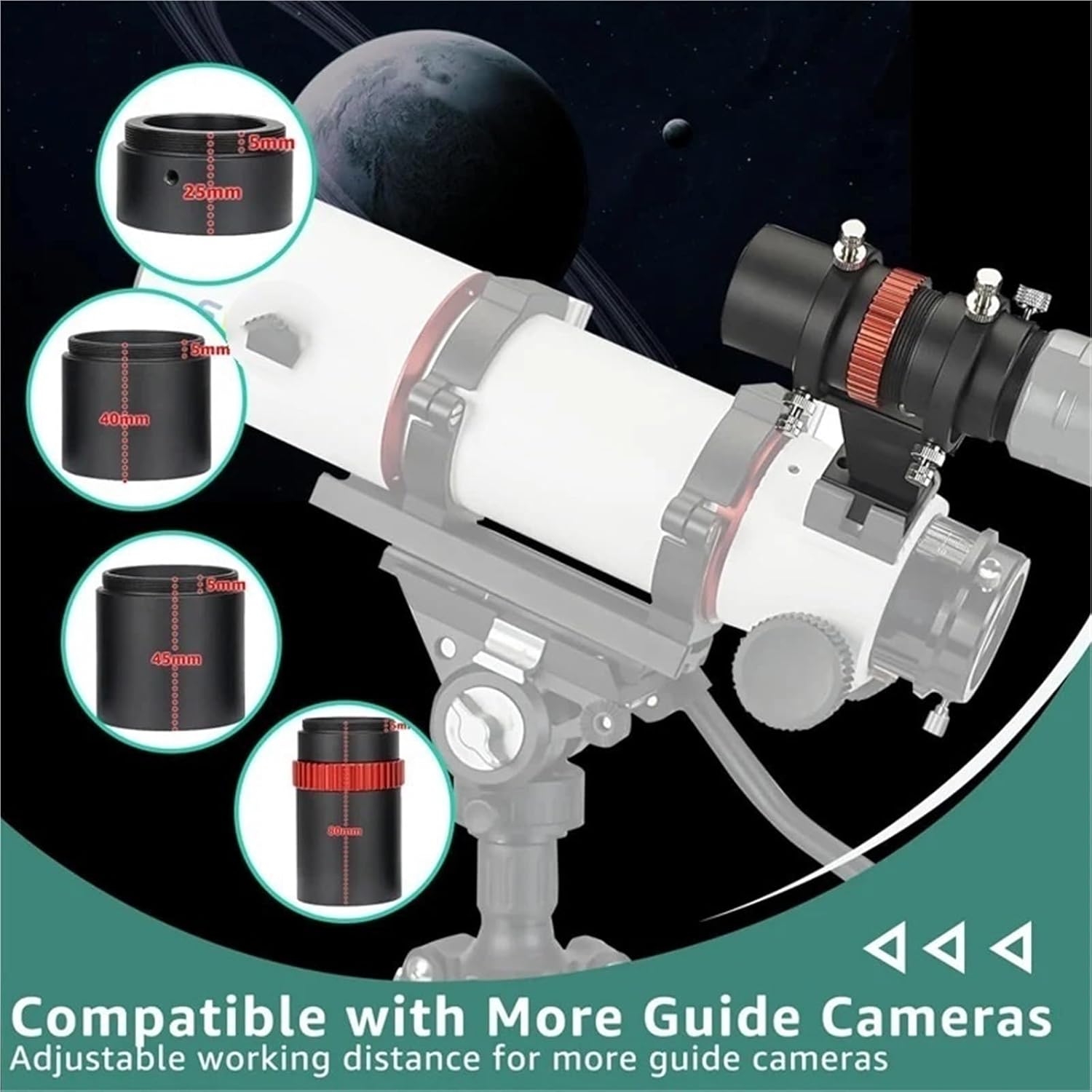 Telescope Finder Scope 40mm F4 160mm Multi-Coated Portable with Integrated Helical