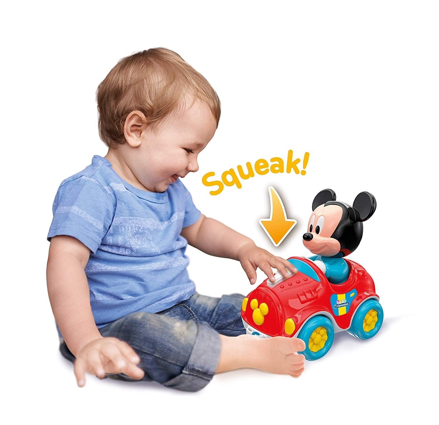 Clementoni - Baby Disney Arrastre Baby Mickey - juguete bebé de Disney a partir de 10 meses (17208)
