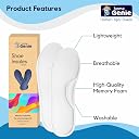 Home Genie Memory Foam Shoes Insole | shoe Insoles for All Shoes | Shoe Insole for heel pain | Super Soft Absorption Pads Comfortable, Soft, Durable, Washable (Pack of 2, White) gallery image