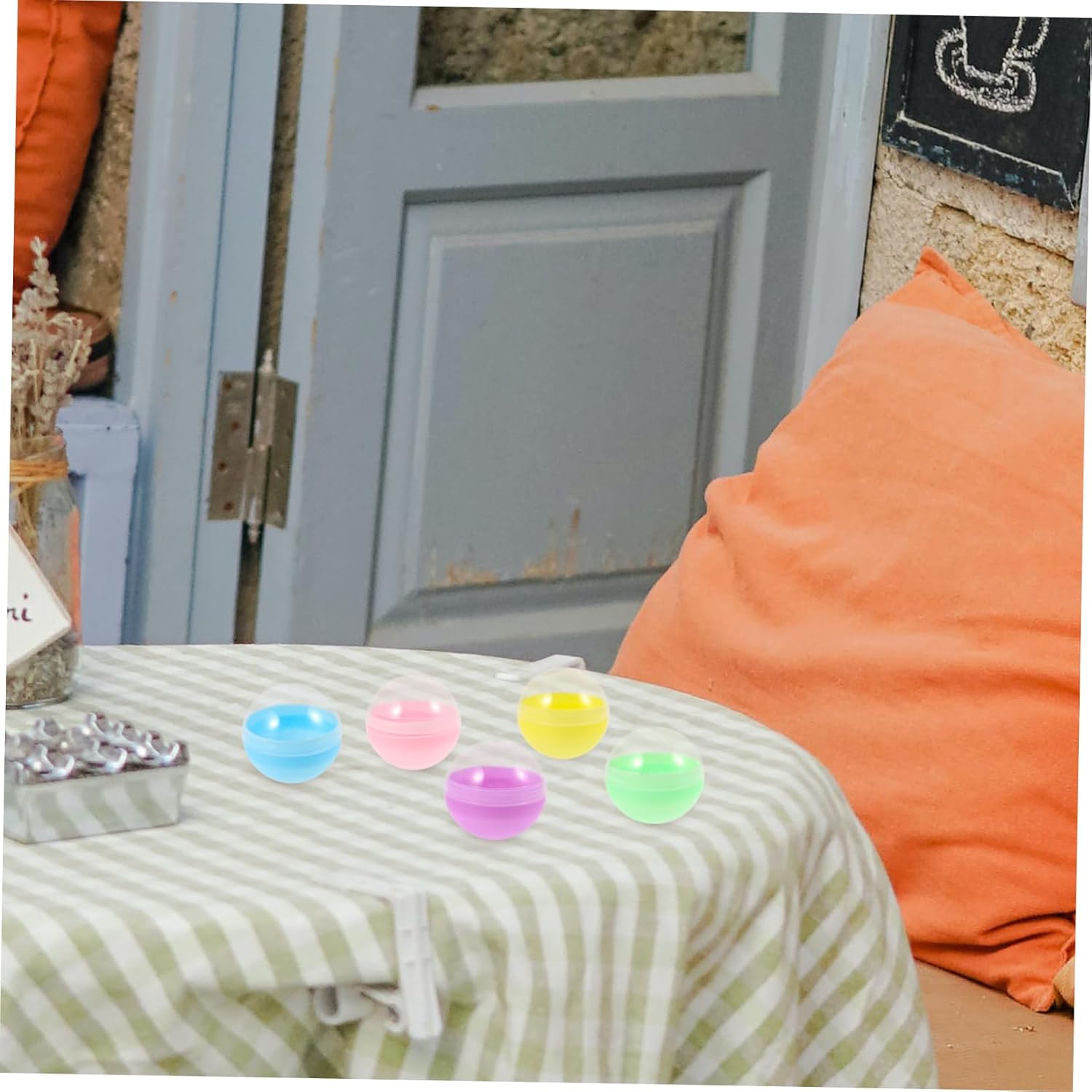 Unomor 200pcs Fillable Empty Vending Machine Toy Containers for Easter Birthday Party Favors Holiday Decorations and Craft Projects Plastic