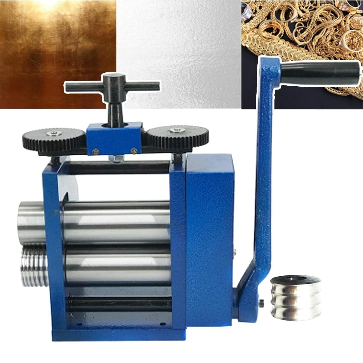 AYCDL Jewelry Rolling Mill Machine, 1:6 Presser Rolling Mills, 3" Manual Combination Rolling Mill Machine,B,C