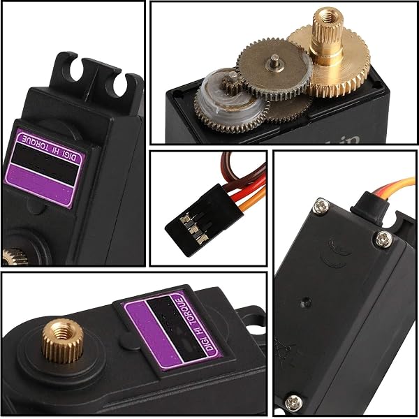 2Pcs Servo Motore Digitale,Ingranaggi Metallici,Coppia servo Motore Digitale ad Alta velocità,per Auto Servocomando RC Smart Robot Helicopter Car Plane Boat,Auto Veicoli Modelli di Controllo - 4
