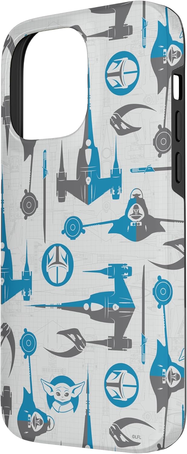 iPhone 14 Pro Max Star Wars The Mandalorian & Grogu Signets and Starships Case