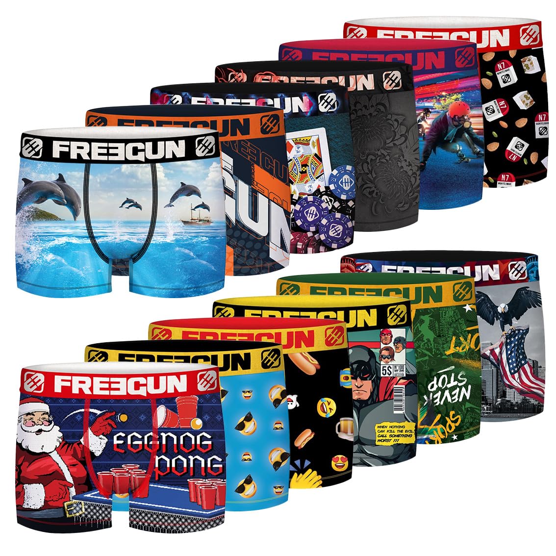 FREEGUN - Pack sorpresa para niños, con sujeción antideslizante, modelo aleatorio, sin deformación, suave y duradero (12 unidades)